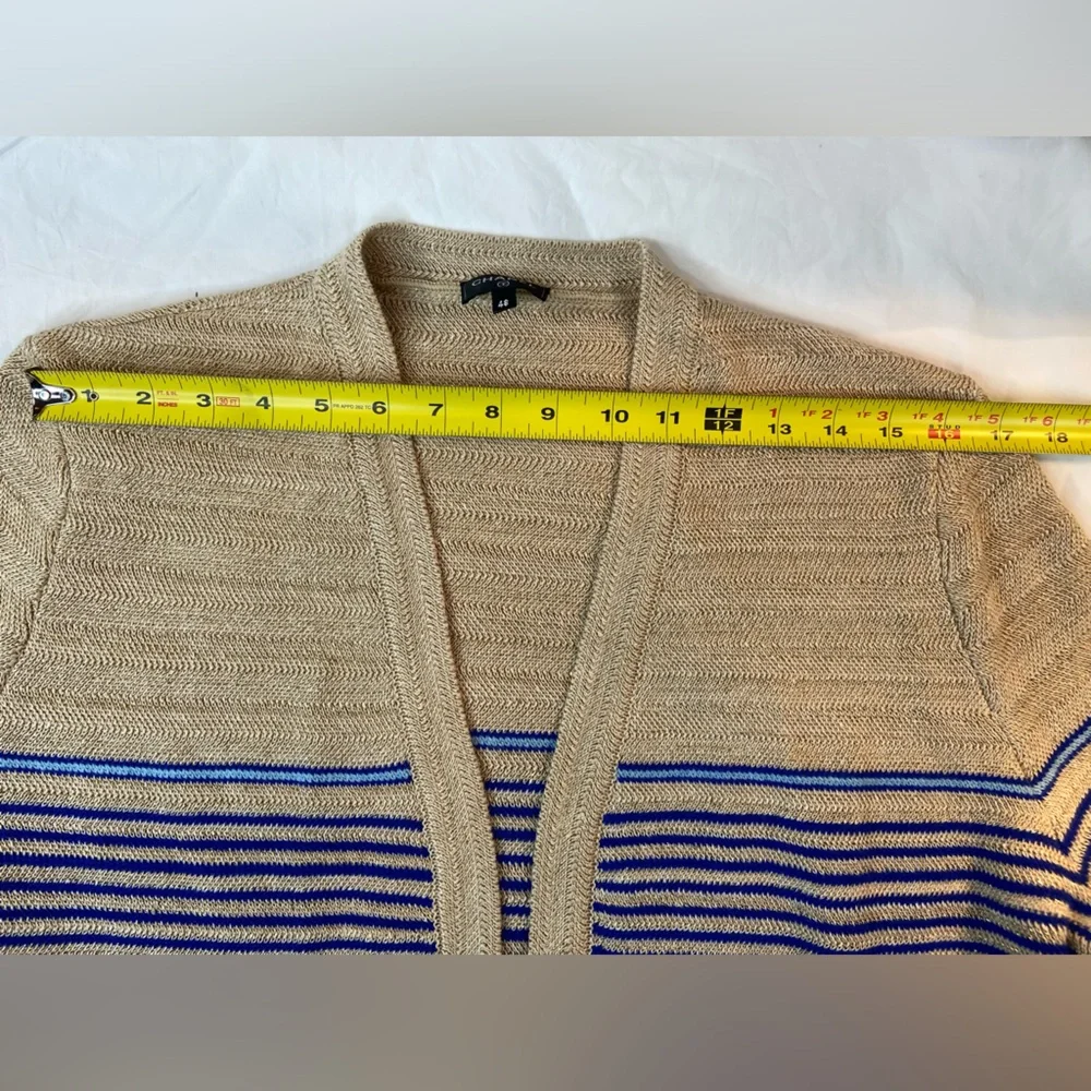 CHANEL Striped Metallic Knit Cardigan from 2019 Cruise La Pausa Size 48 - Picture 9 of 12